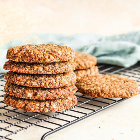 Apple and Cinnamon Vegan and Gluten Free Digestive Biscuits made with superfoods 